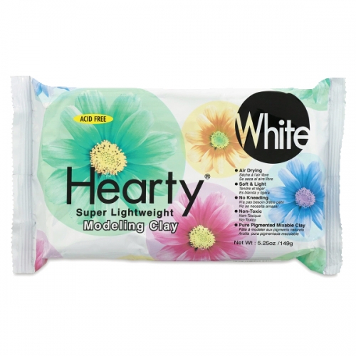 Hearty® Super Lightweight Air Dry Modeling Clay, White, 5.25 oz (149 g)