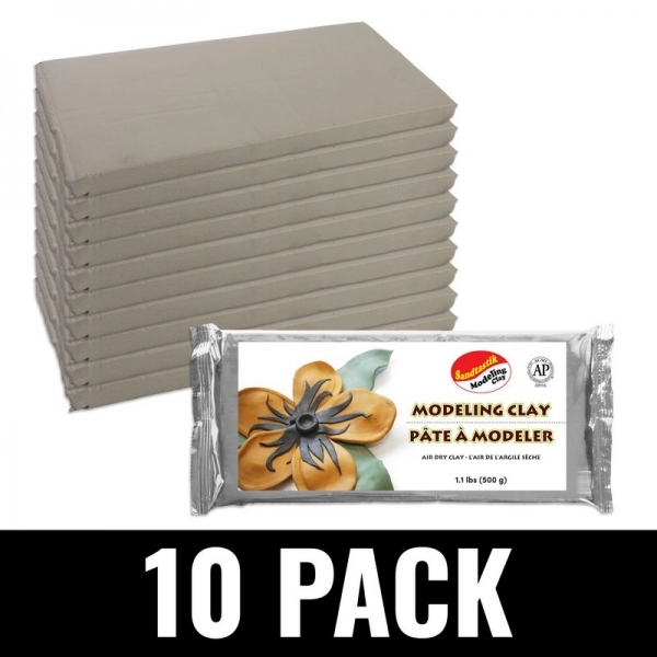 Sandtastik® Air Dry Modeling Clay Class Pack of 10 - 1.1 lb (500 g)
