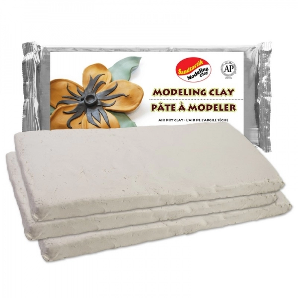 Sandtastik® Air Dry Modeling Clay, White, 22 lb (10 kg)