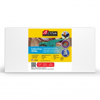 ACTIVA® CelluClay Instant Papier Mâché, Dries White, 12 lb (5.4 kg)
