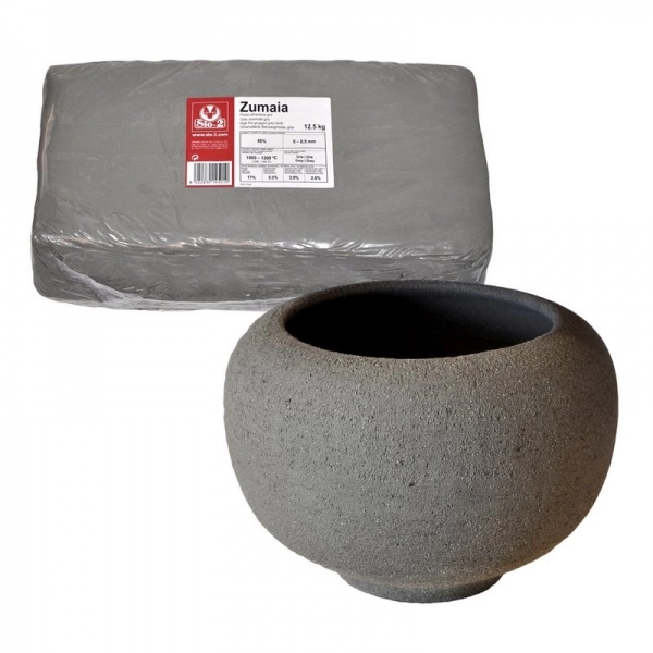 SIO 2 Zumaia Grey Sculpture Clay with Fine Grog 27.6 lb 12.5 kg