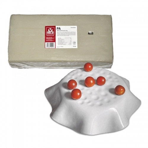 SIO2® PA White Earthenware Clay, Low Fire, 27.6 lb (12.5 kg)