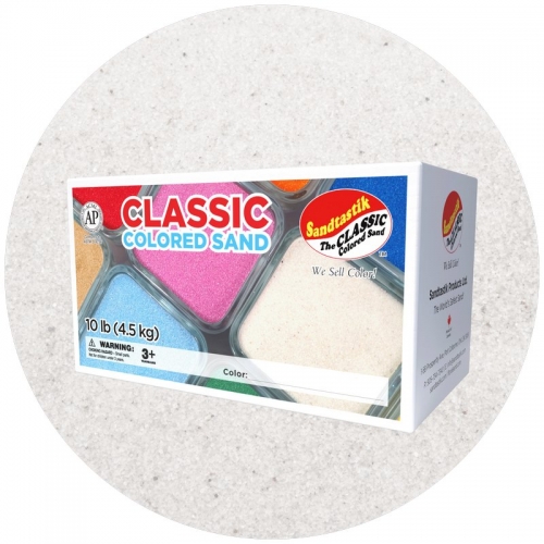 Classic Colored Sand - White - 10 lb (4.5 kg) Box *SHIPPING INCLUDED*