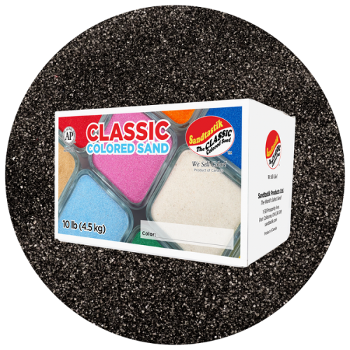 Classic Colored Sand - Black - 10 lb (4.5 kg) Box