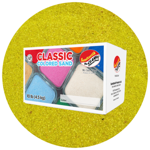 Classic Colored Sand - Lime Yellow - 10 lb (4.5 kg) Box