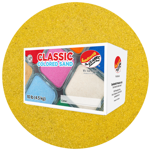 Classic Colored Sand Yellow 10 lb (4.5 kg) Box