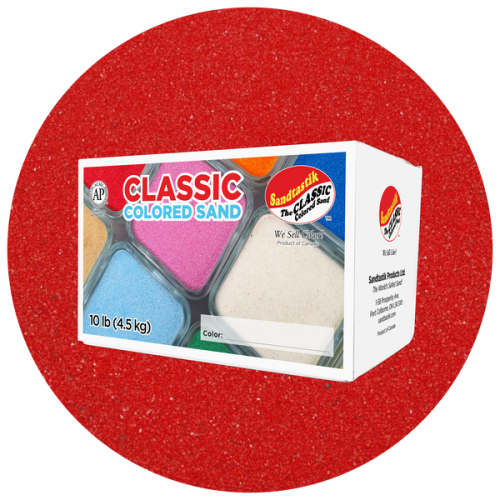 Classic Colored Sand - Red - 10 lb (4.5 kg) Box