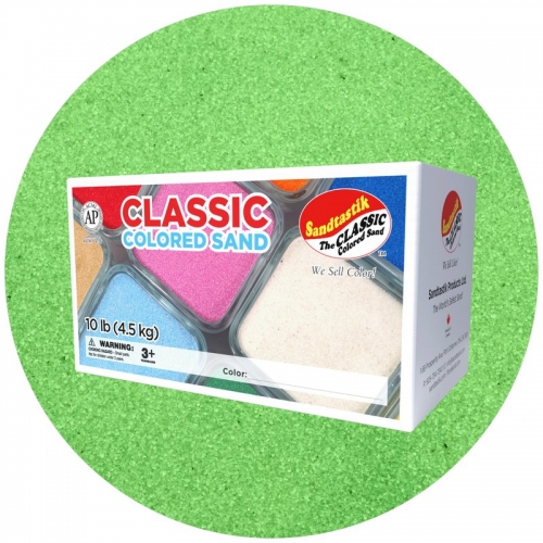 Classic Colored Sand - Fluorescent Green - 10 lb (4.5 kg) Box