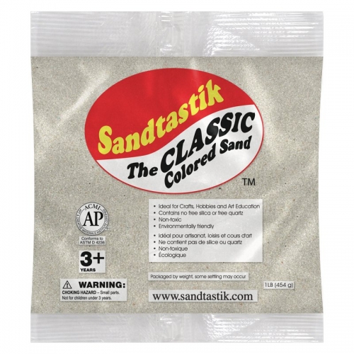 Classic Colored Sand - Grey - 1 lb (454 g) Bag