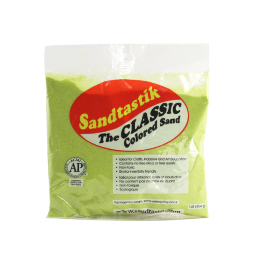 Classic Colored Sand - Lime Yellow - 1 lb (454 g) Bag