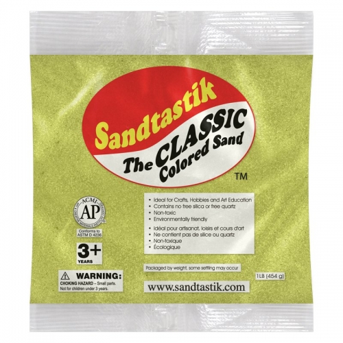 Classic Colored Sand - Lime Yellow - 1 lb (454 g) Bag