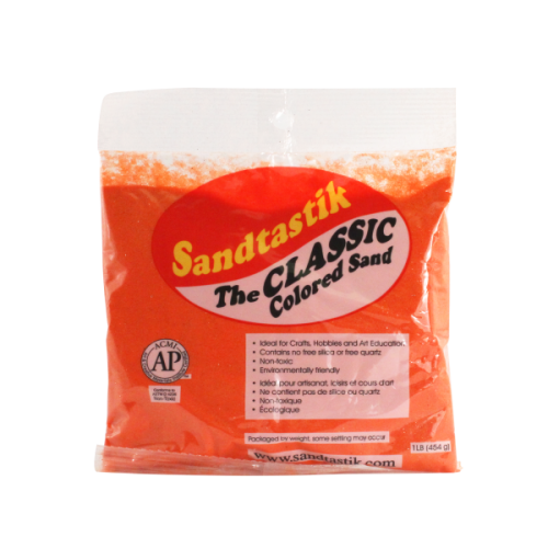 Classic Colored Sand - Orange - 1 lb (454 g) Bag