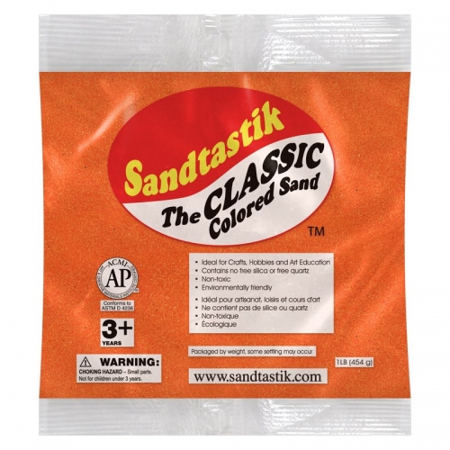 Classic Colored Sand - Orange - 1 lb (454 g) Bag