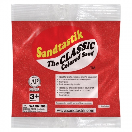Classic Colored Sand - Red - 1 lb (454 g) Bag