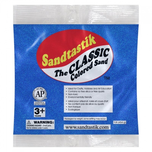 Classic Colored Sand - Blue - 1 lb (454 g) Bag