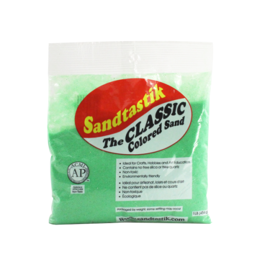 Classic Colored Sand - Fluorescent Green - 1 lb (454 g) Bag