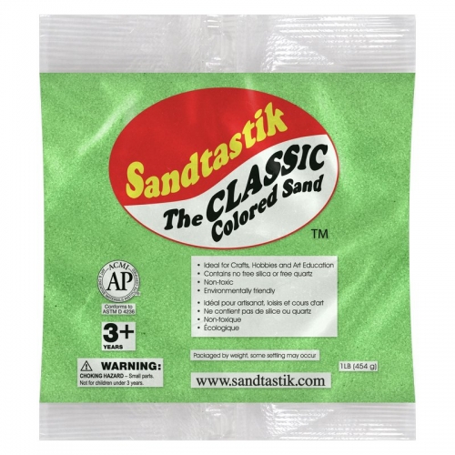 Classic Colored Sand - Fluorescent Green - 1 lb (454 g) Bag