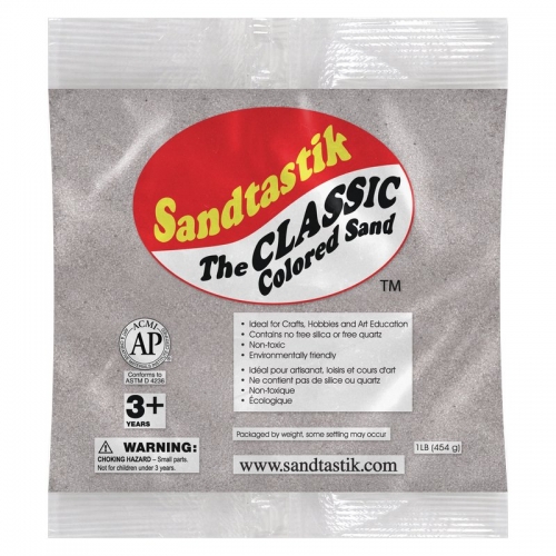 Classic Colored Sand - Silver - 1 lb (454 g) Bag