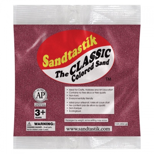 Classic Colored Sand - Dark Burgundy - 1 lb (454 g) Bag