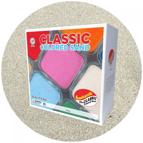 Classic Colored Sand - Grey - 25 lb (11.3 kg) Box *SHIPPING INCLUDED via USPS within USA*