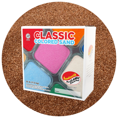 Classic Colored Sand - Brown - 25 lb (11.3 kg) Box *SHIPPING INCLUDED via USPS within USA*