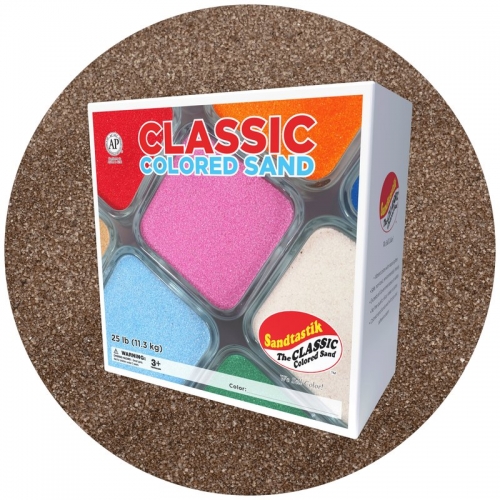 Classic Colored Sand - Brown - 25 lb (11.3 kg) Box *SHIPPING INCLUDED via USPS within USA*