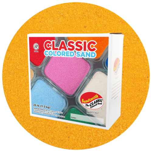 Classic Colored Sand - Fluorescent Orange - 25 lb (11.3 kg) Box *SHIPPING INCLUDED via USPS within USA*