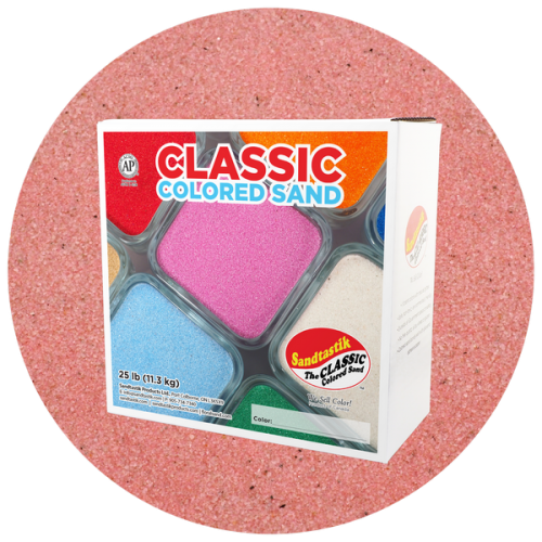 Classic Colored Sand - Rose - 25 lb (11.3 kg) Box *SHIPPING INCLUDED via USPS within USA*