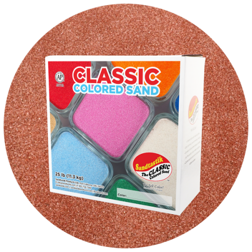 Classic Colored Sand - Brick - 25 lb (11.3 kg) Box *SHIPPING INCLUDED via USPS within USA*