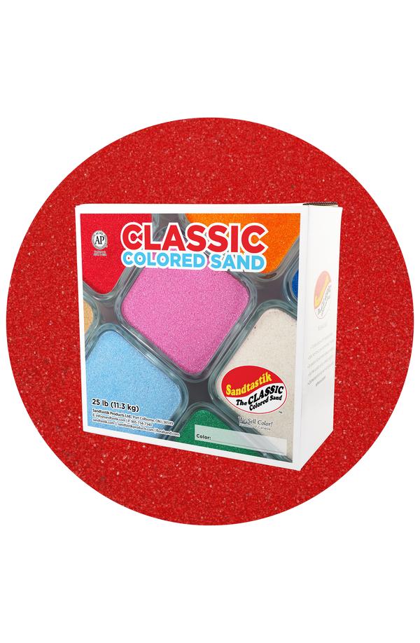 Classic Colored Sand Red 25 lb (11.3 kg) Box