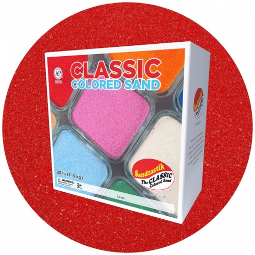 Classic Colored Sand - Red - 25 lb (11.3 kg) Box