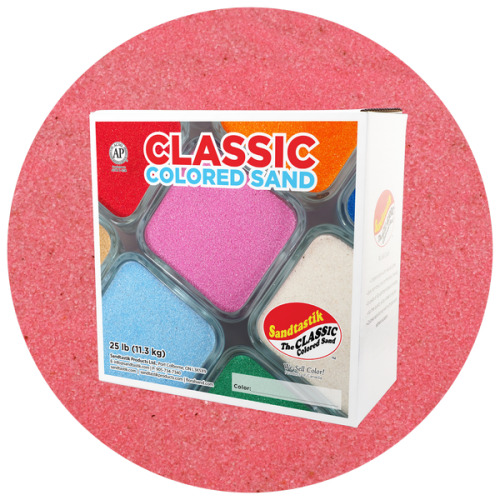 Classic Colored Sand - Pink - 25 lb (11.3 kg) Box *SHIPPING INCLUDED via USPS within USA*