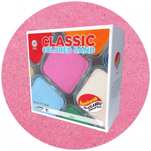 Classic Colored Sand - Pink - 25 lb (11.3 kg) Box *SHIPPING INCLUDED via USPS within USA*