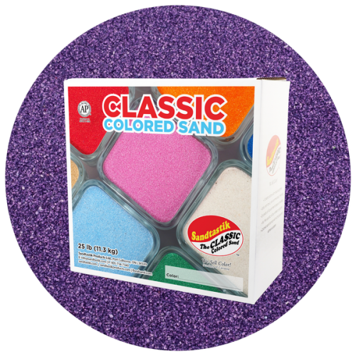 Classic Colored Sand - Purple - 25 lb (11.3 kg) Box *SHIPPING INCLUDED via USPS within USA*