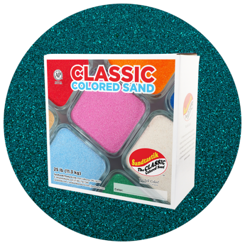 Classic Colored Sand - Teal - 25 lb (11.3 kg) Box *SHIPPING INCLUDED via USPS within USA*