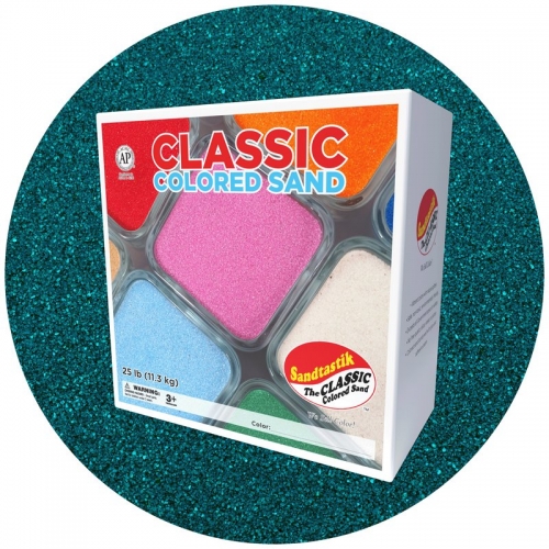 Classic Colored Sand - Teal - 25 lb (11.3 kg) Box *SHIPPING INCLUDED via USPS within USA*