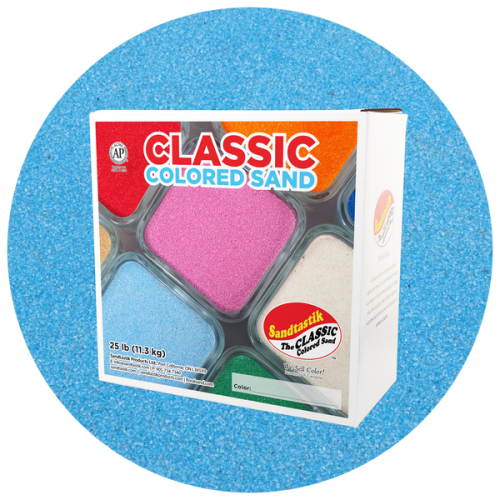 Classic Colored Sand - Light Blue - 25 lb (11.3 kg) Box *SHIPPING INCLUDED via USPS within USA*