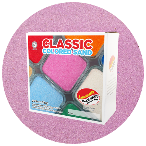Classic Colored Sand - Lavender - 25 lb (11.3 kg) Box *SHIPPING INCLUDED via USPS within USA*