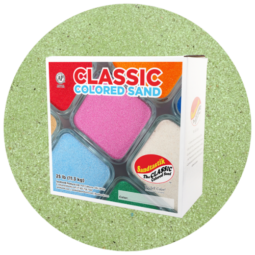 Classic Colored Sand - Moss Green - 25 lb (11.3 kg) Box *SHIPPING INCLUDED via USPS within USA*