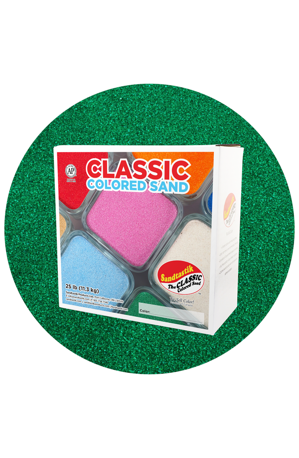 Classic Colored Sand Emerald Green 25 lb (11.3 kg) Box