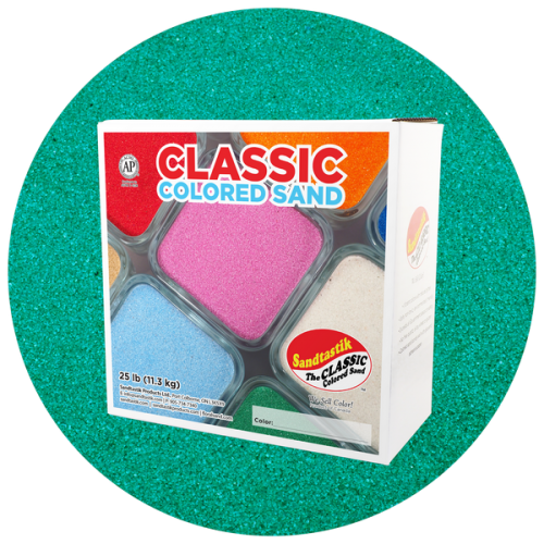 Classic Colored Sand - Green - 25 lb (11.3 kg) Box *SHIPPING INCLUDED via USPS within USA*