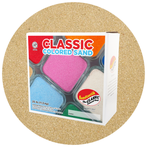 Classic Colored Sand - Latte - 25 lb (11.3 kg) Box *SHIPPING INCLUDED via USPS within USA*