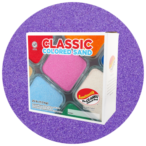 Classic Colored Sand - Ultraviolet - 25 lb (11.3 kg) Box *SHIPPING INCLUDED via USPS within USA*