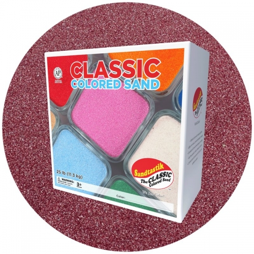 Classic Colored Sand - Cranberry - 25 lb (11.3 kg) Box *SHIPPING INCLUDED via USPS within USA*
