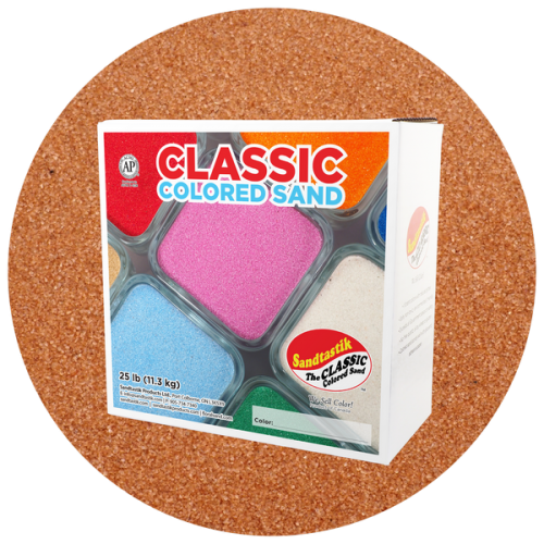 Classic Colored Sand - Cocoa - 25 lb (11.3 kg) Box *SHIPPING INCLUDED via USPS within USA*