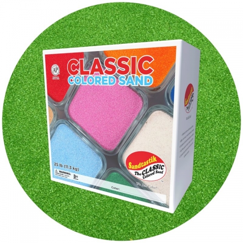 Classic Colored Sand - Evergreen - 25 lb (11.3 kg) Box *SHIPPING INCLUDED via USPS within USA*