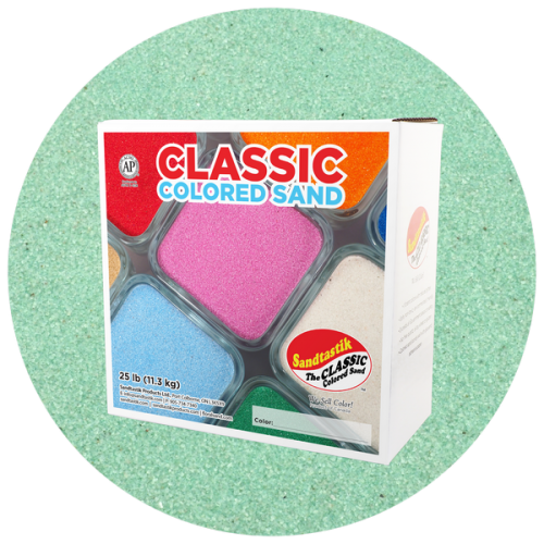 Classic Colored Sand - Mint - 25 lb (11.3 kg) Box *SHIPPING INCLUDED via USPS within USA*