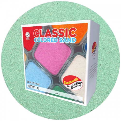 Classic Colored Sand - Mint - 25 lb (11.3 kg) Box *SHIPPING INCLUDED via USPS within USA*
