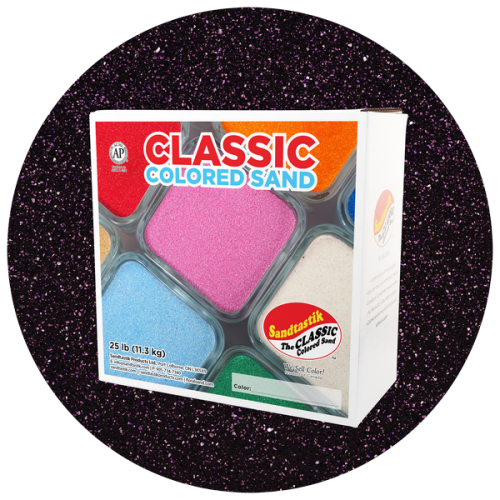Classic Colored Sand - Eggplant - 25 lb (11.3 kg) Box *SHIPPING INCLUDED via USPS within USA*