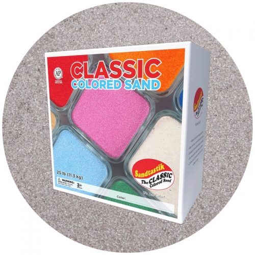 Classic Colored Sand - Silver - 25 lb (11.3 kg) Box *SHIPPING INCLUDED via USPS within USA*
